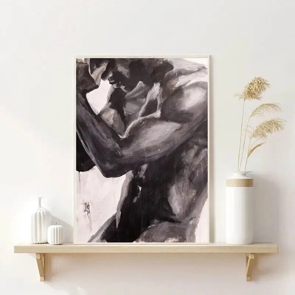 Modern Art Nude Man Canvas Print 11.8" x 15.7" Stunning! NEW! Home & Garden:Home Décor:Posters & Prints Style Your Walls